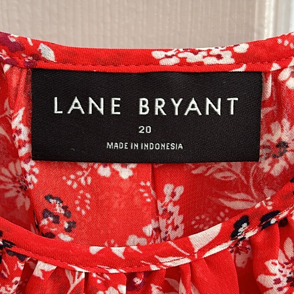 Lane Bryant Scoop Neck Cami, Red Floral & Fuchsia Floral. Size 20 NWOT - Picture 6 of 14